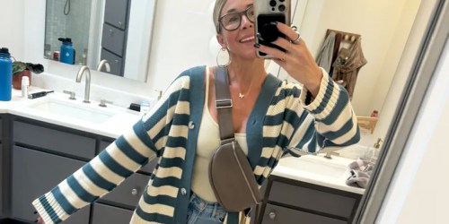 Oversized Striped Cardigan Only $25.79 Shipped on Amazon (Reg. $43)