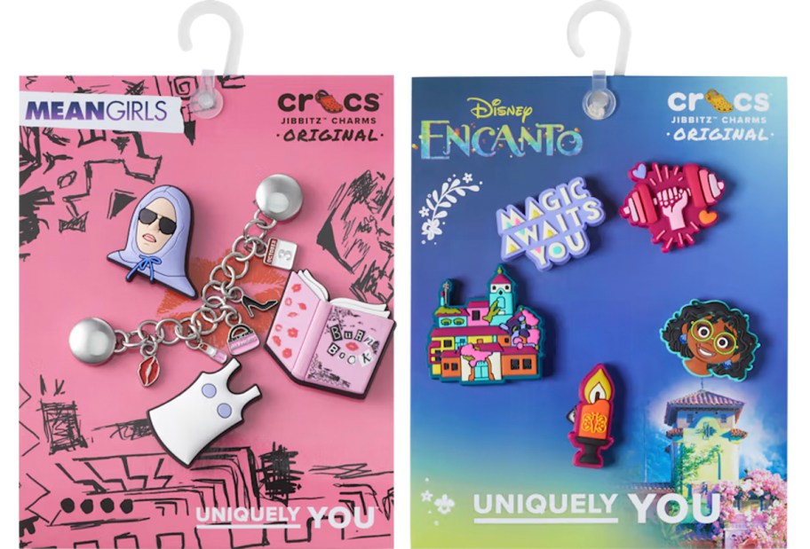 mean girls and encanto croc charms packs 