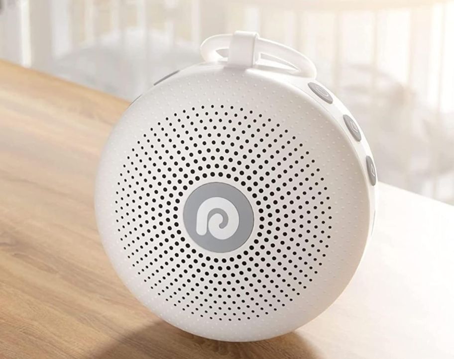 Dream Egg white noise machine on the countertop