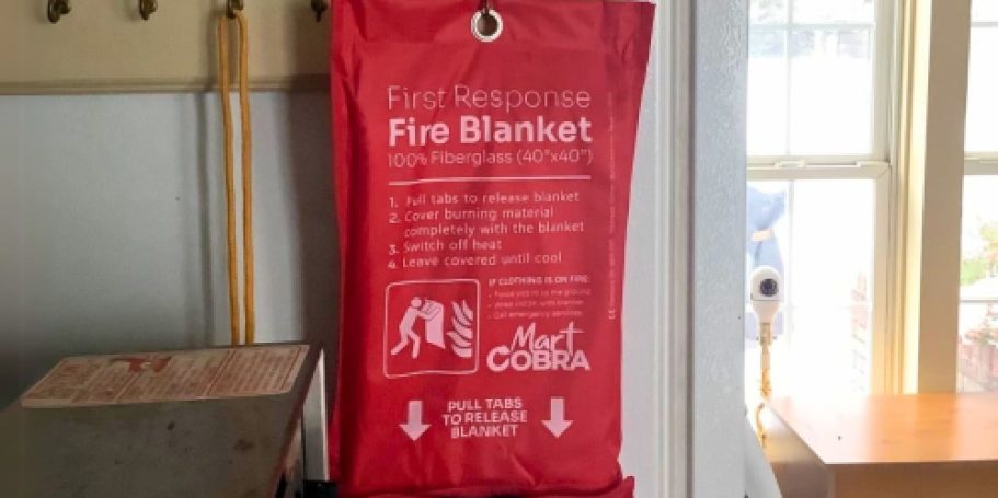 Emergency Fire Blankets from $12.74 Each on Amazon (Faster Than a Fire Extinguisher!)