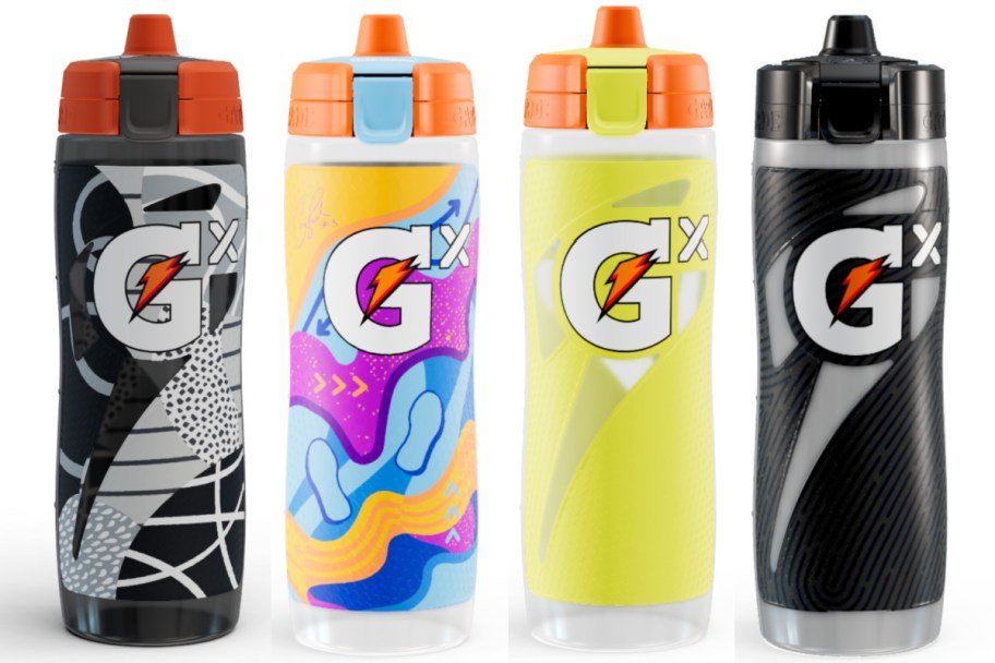 4 gatorade water bottles