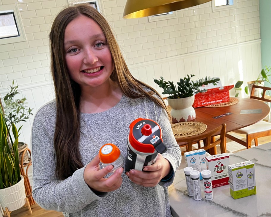 Gatorade Ford and a girl with a bottle