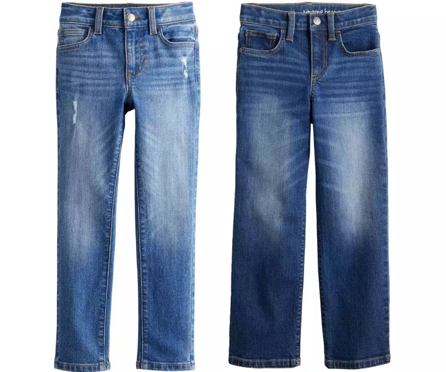 two pair of kids jeans