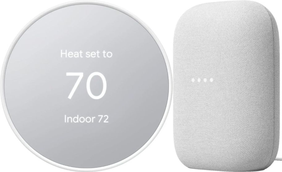 google nest thermostat and speaker