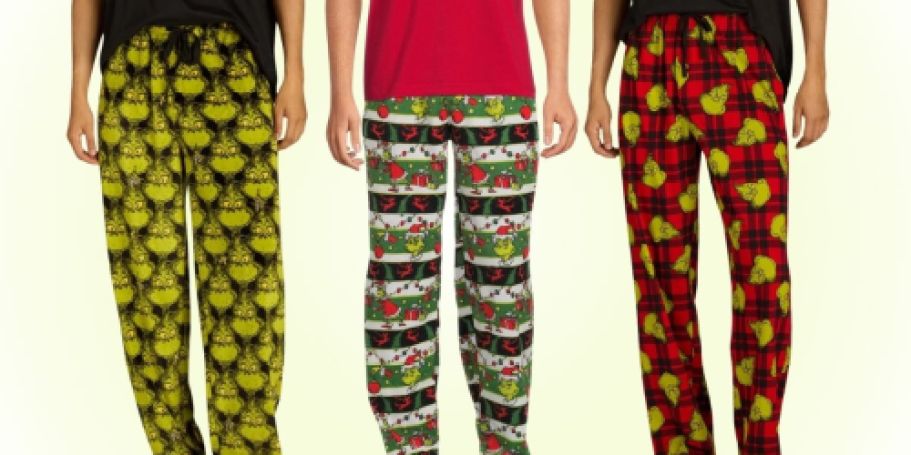 The Grinch Men’s Pajama Pants Just $7.98 on Walmart.com