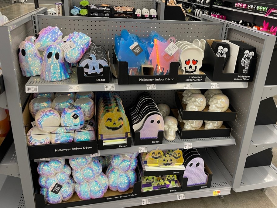 halloween indoor decor on a store shelf