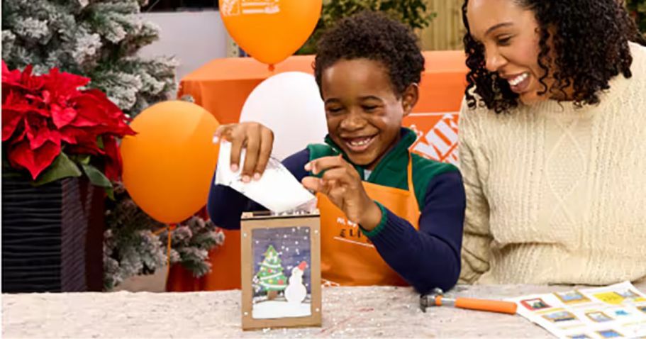 FREE Home Depot Kids Workshop on December 7th – Register to Make a Holiday Snow Globe!