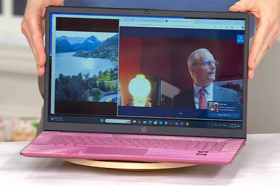 pink touch laptop