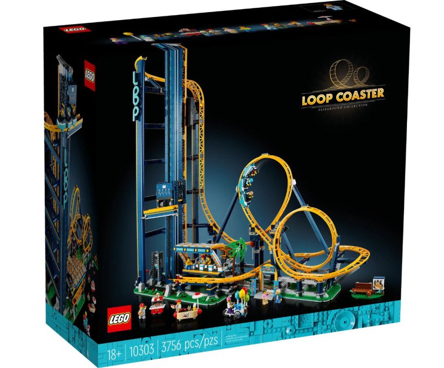 LEGO loop coaster box stock image