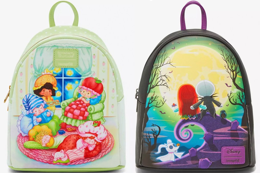 strawberry and nightmare before christmas mini backpacks 