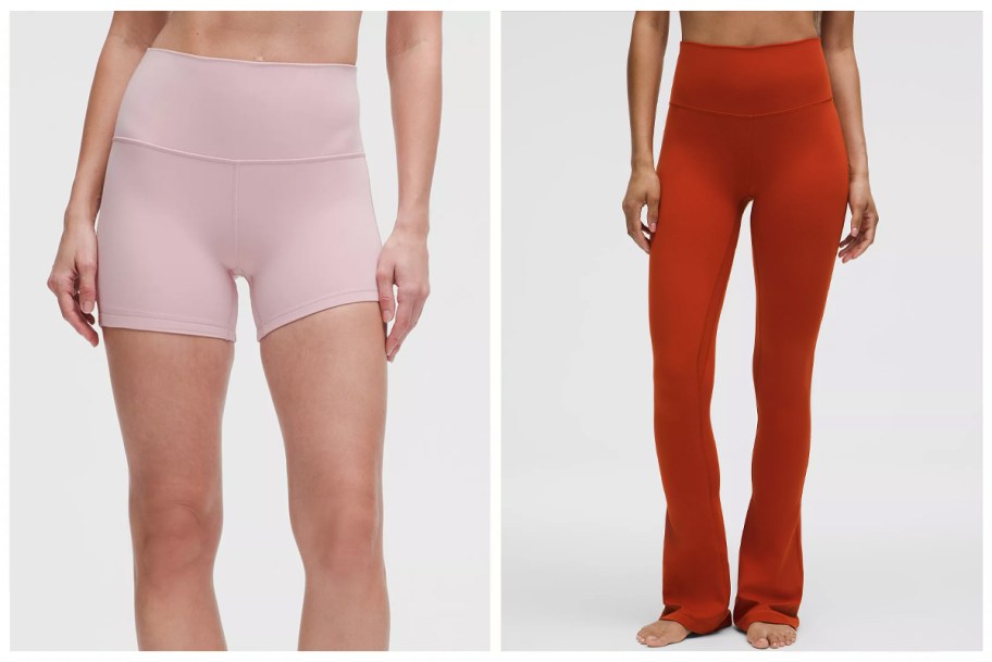 lululemon Align High-Rise Shorts 4in and Mini-Flare Pants 