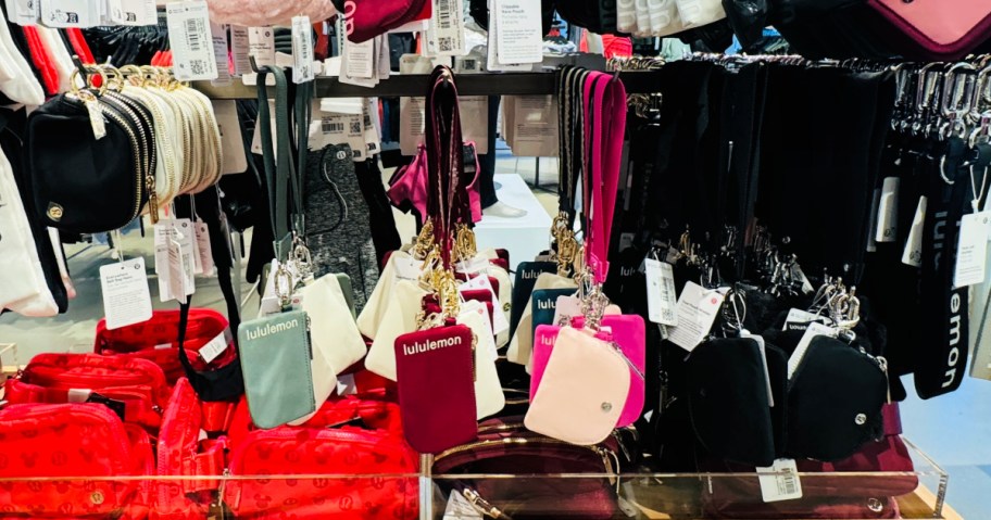 store display of lululemon Dual Pouch Wristlets