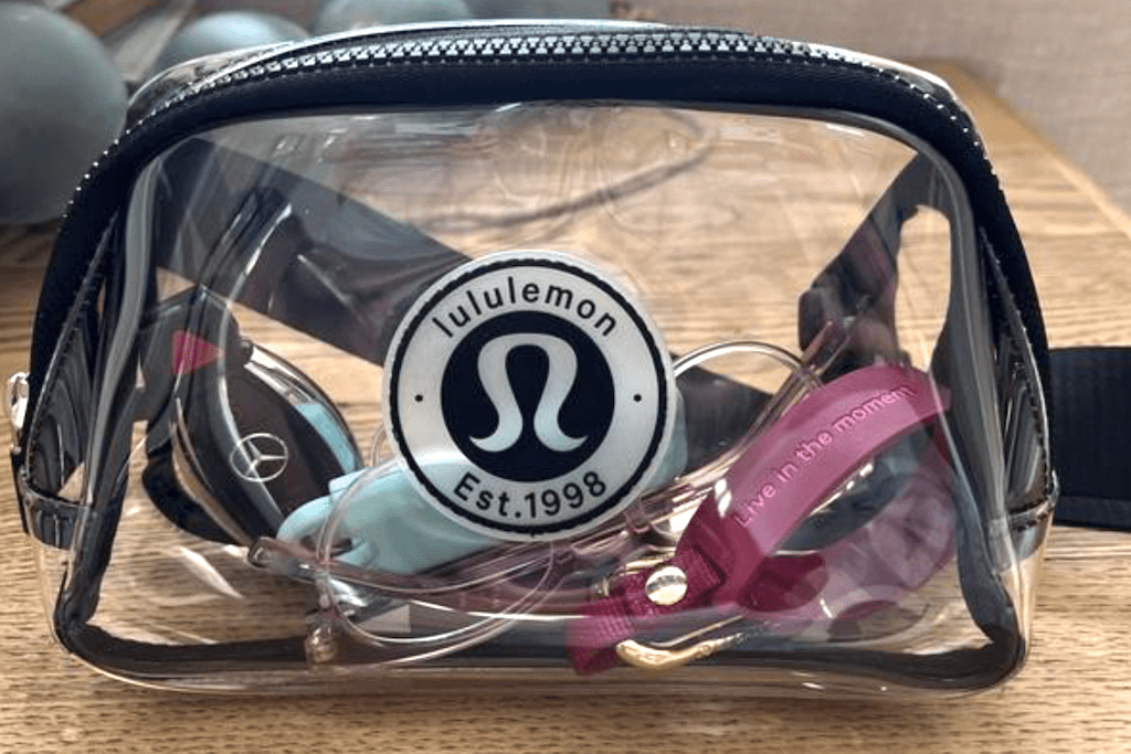 lululemon clear bag 