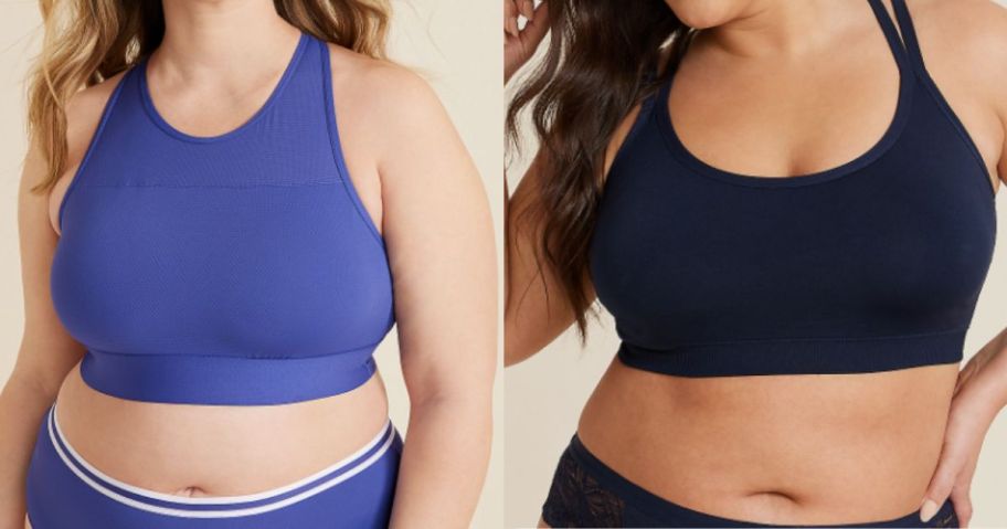 two women wearing maurices bralettes