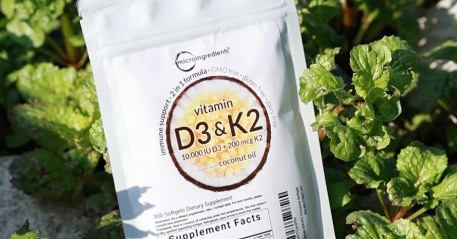 Vitamin D3 & K2 Softgels Just $22 Shipped on Amazon | 300-Day Supply!