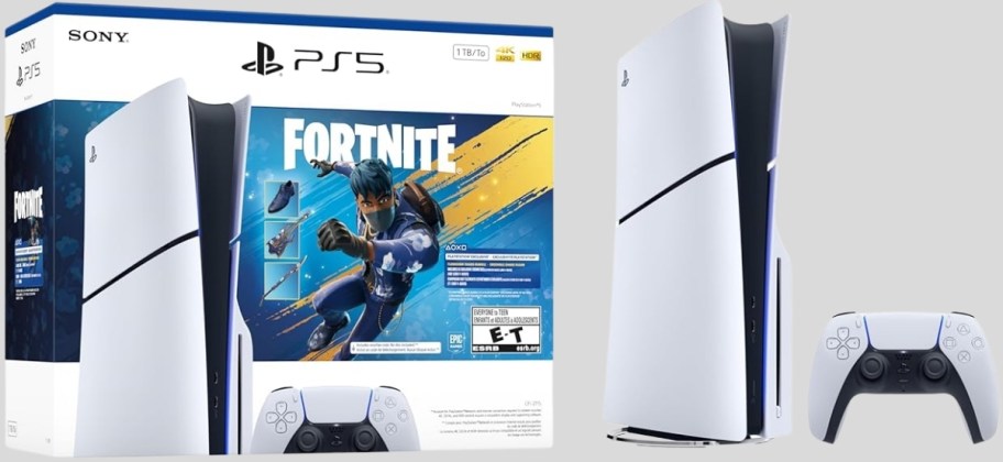 PS5 Fortnite Bundle Box Console and Controller