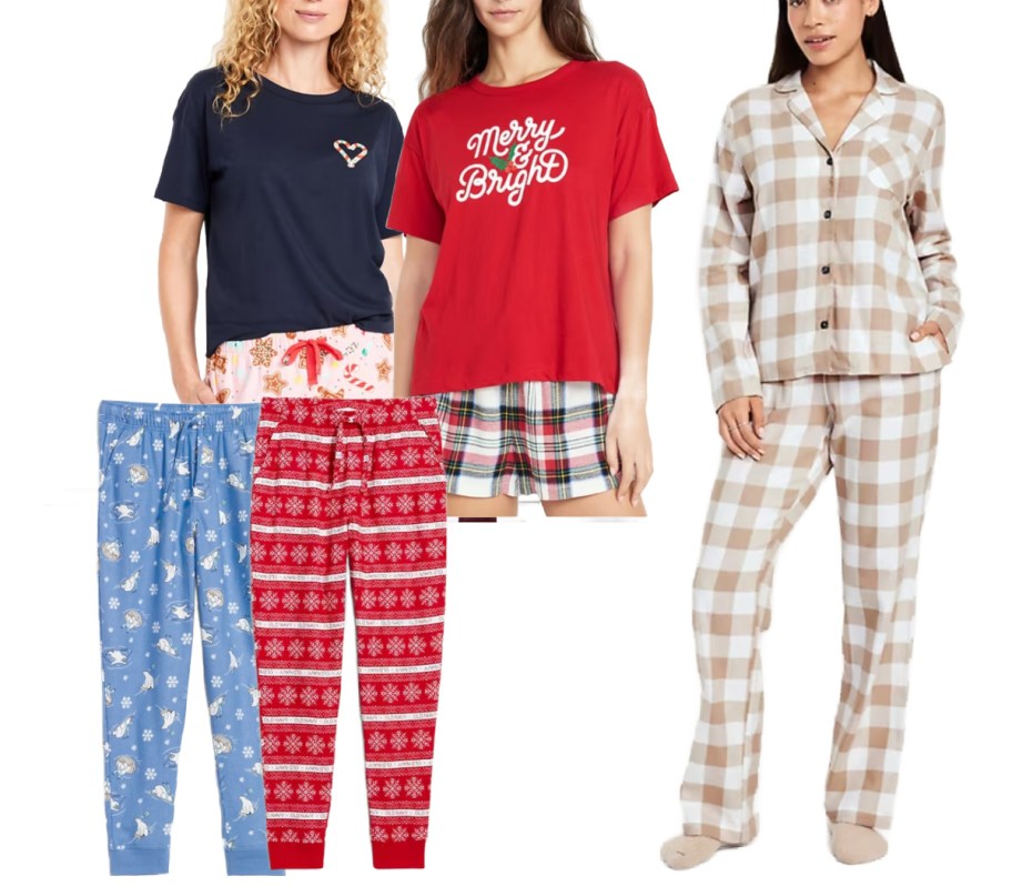 mens and womens holiday pajamas