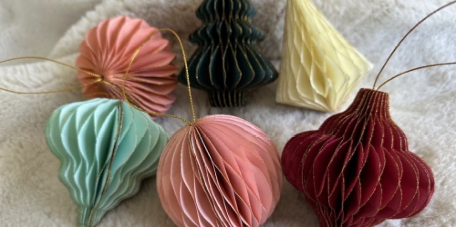 Paper Christmas Ornaments 6-Count Only $7.59 Shipped for Prime Members (Collin LOVES Hers)