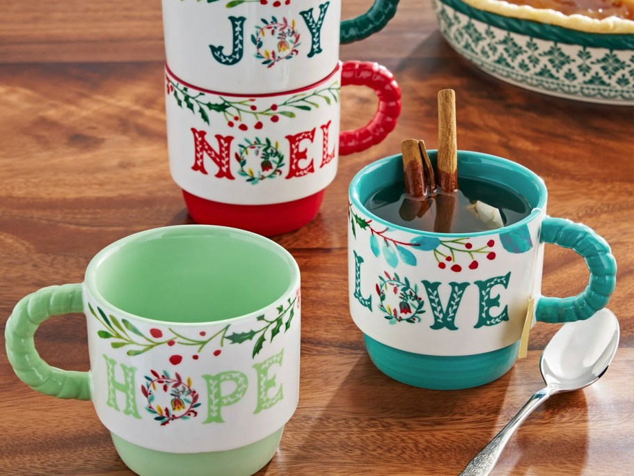 Up to 45% Off Pioneer Woman Kitchen Items | Stacking Mug Set from $10.43