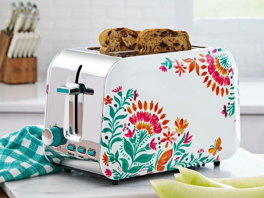 pioneer woman toaster on table 