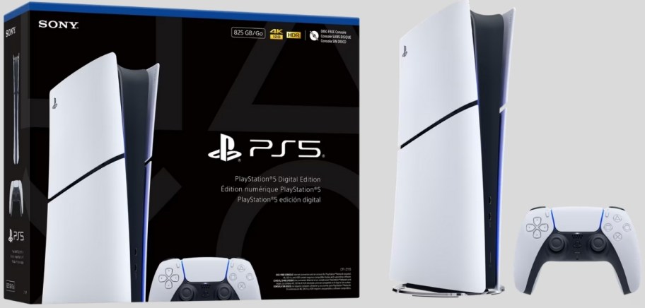 PS5 digital box console and controller