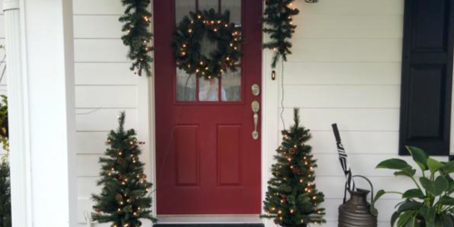 Pre-Lit Christmas Tree Porch Decor Set Only $29.50 on Lowes.com ($149 Value)