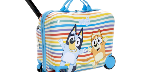 Kids Ride-On Suitcases Only $44 Shipped on Walmart.com (Bluey, Disney & More)