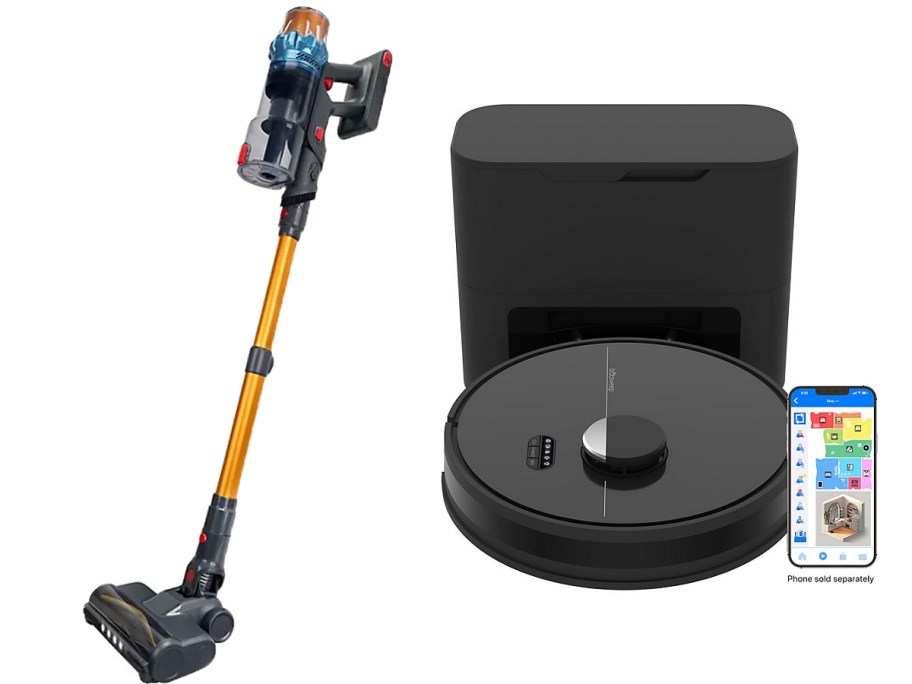 sams club stick vacuum and bob robot vac 