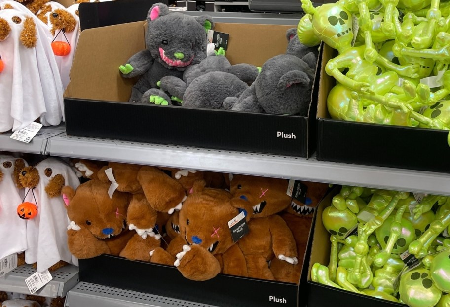 scary bear halloween plush with fangs and claws