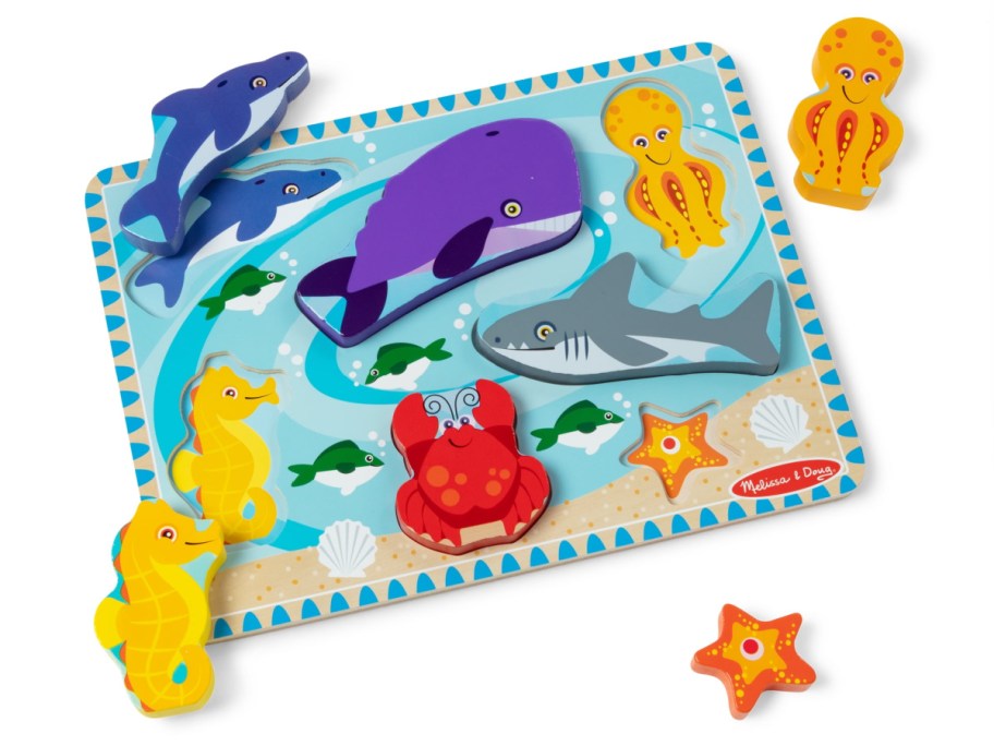 stock image Melissa & Doug Ocean Wooden Chunky Puzzle