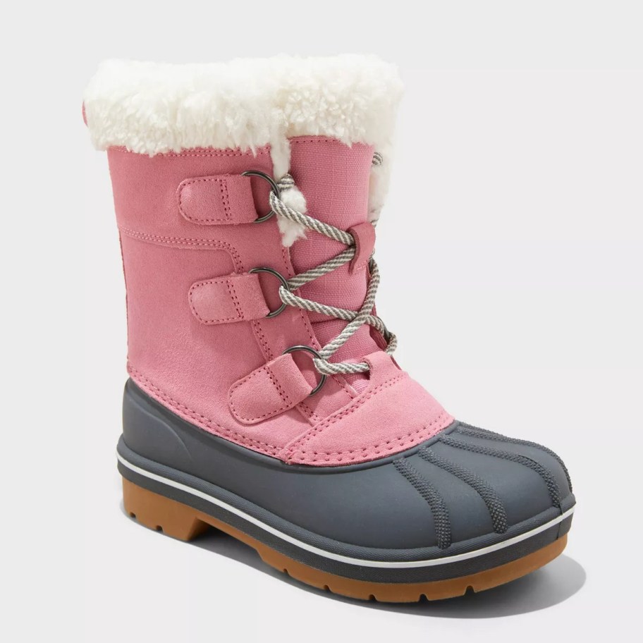 stock photo of pink snow boot