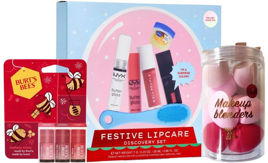 three target beauty gift sets stock images