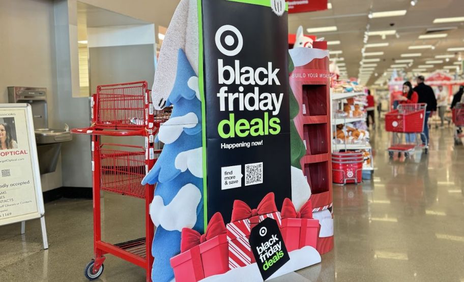 target black friday signage in store