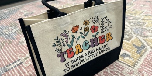 GO! Canvas Tote Bag Only $7.94 on Amazon – Initials, Teacher, Mom, Grandma, & More!