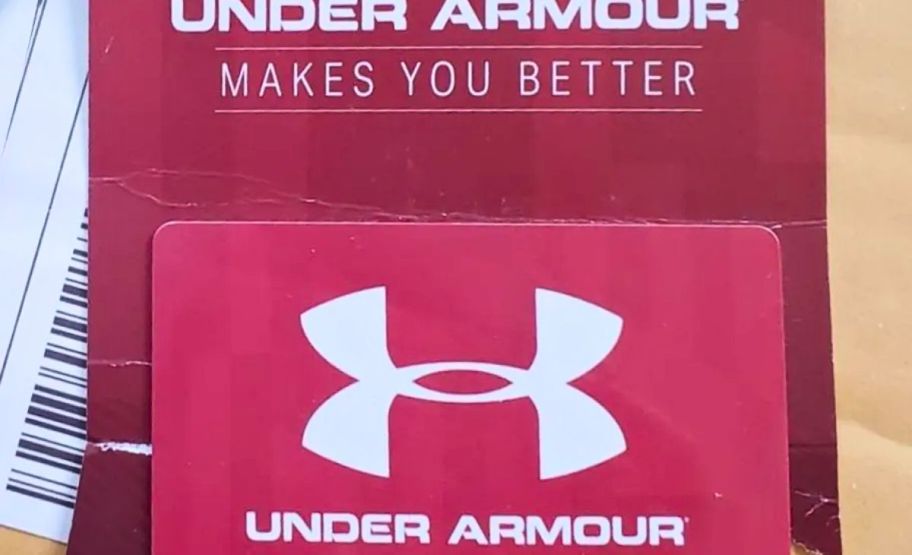 an Under Armour gift card