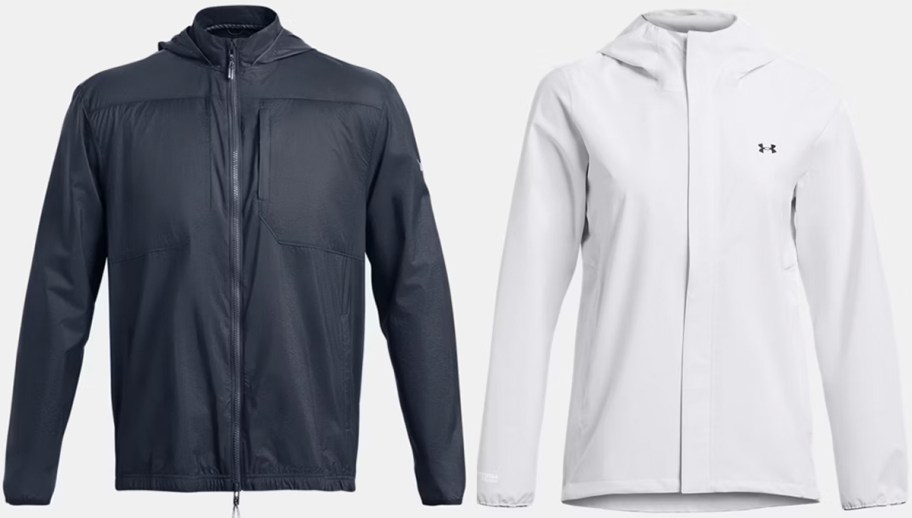 black and white under armour jackets 