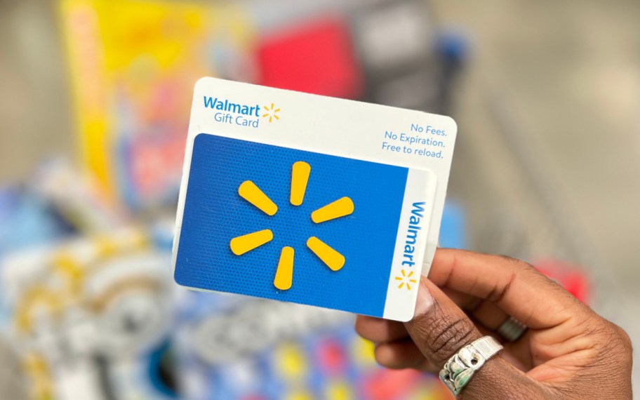 walmart gift card in hand