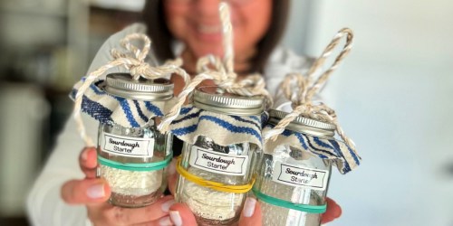 Easy DIY Sourdough Starter Ornament Using a Mini Mason Jar!