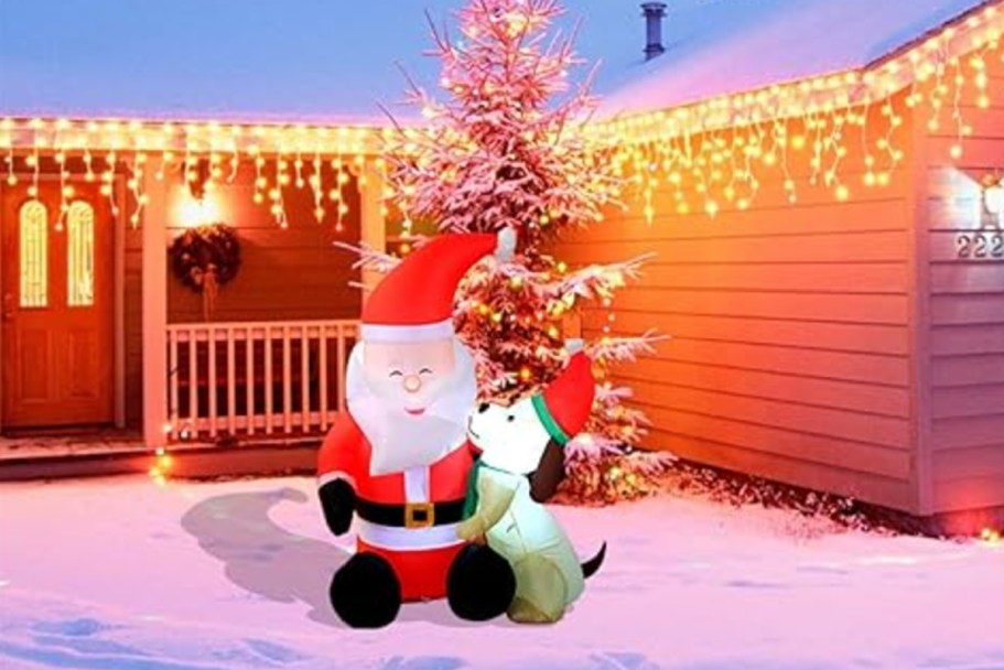 Up to 60% Off Christmas Sale at Woot | 5′ Santa Claus & Dog Inflatable Just $24.99 Shipped!