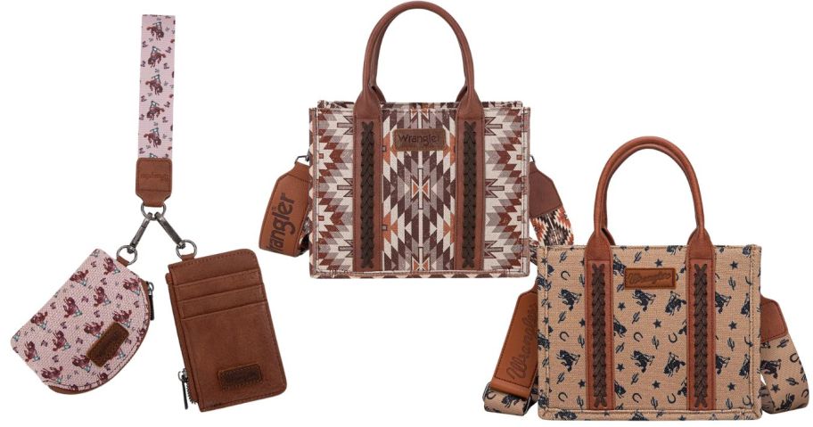 wrangler wallet cards and totes