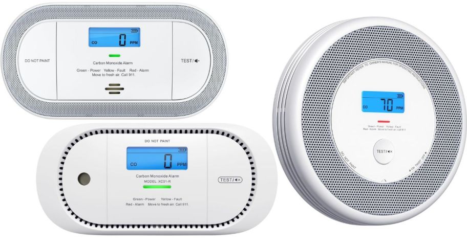 three X-Sense Carbon Monoxide Detectors