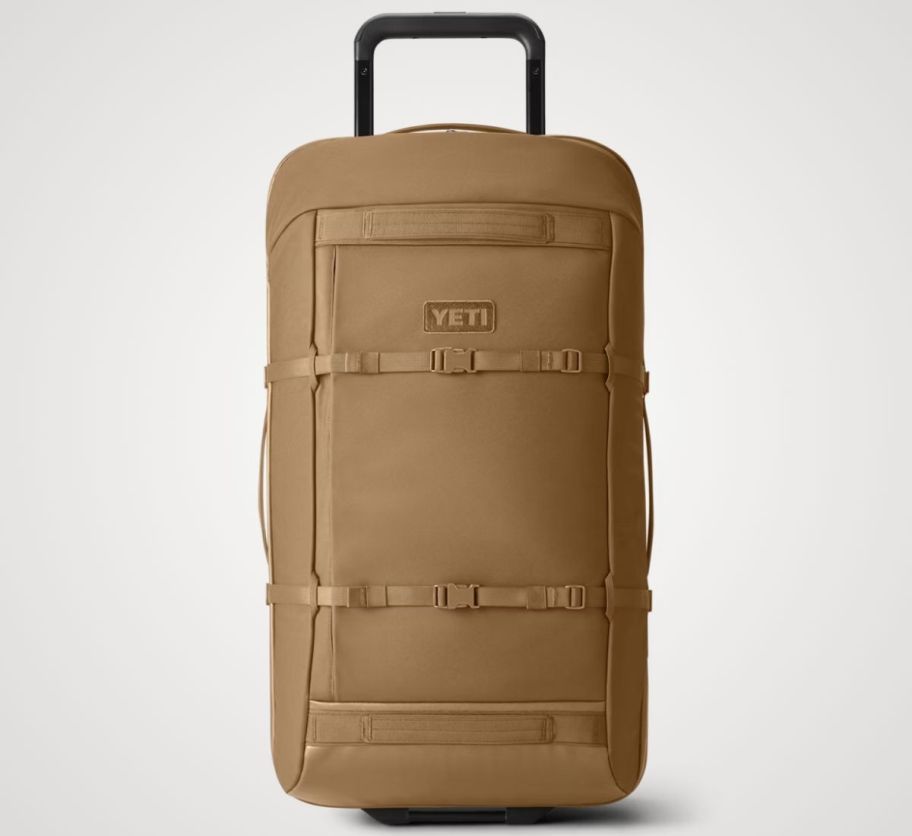 yeti wheeled luggage stock image