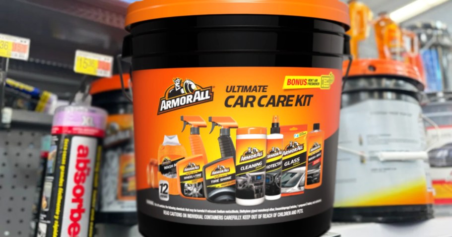 Armor All 12-Piece Car Care Gift Pack w/ Reusable Bucket Just $24.98 on Walmart.com (Reg. $44)