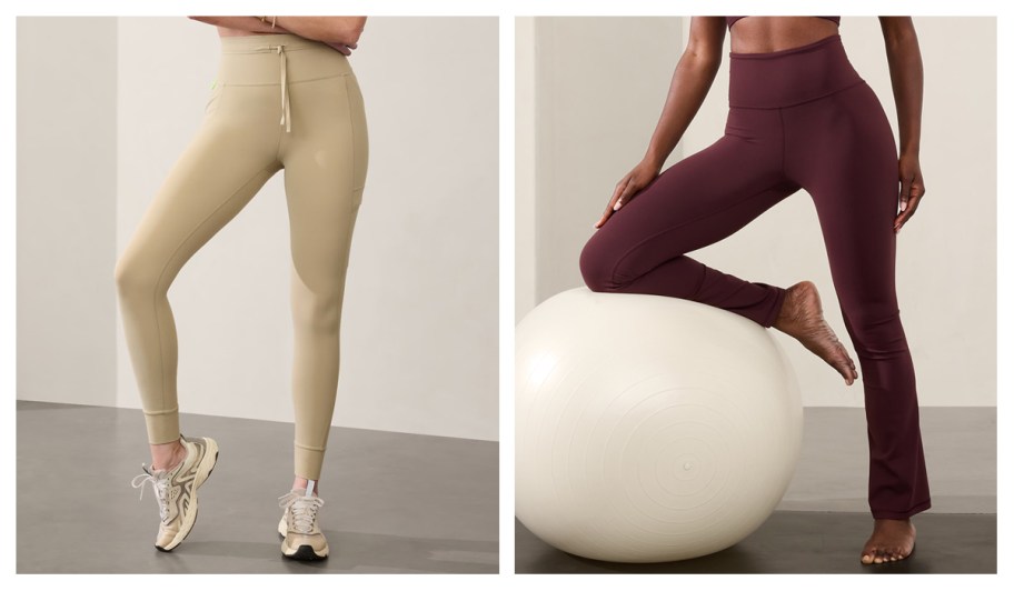 Athleta Salutation Stash High Rise Cargo Leggings and Elation Ultra High Rise Straight Leg Pants