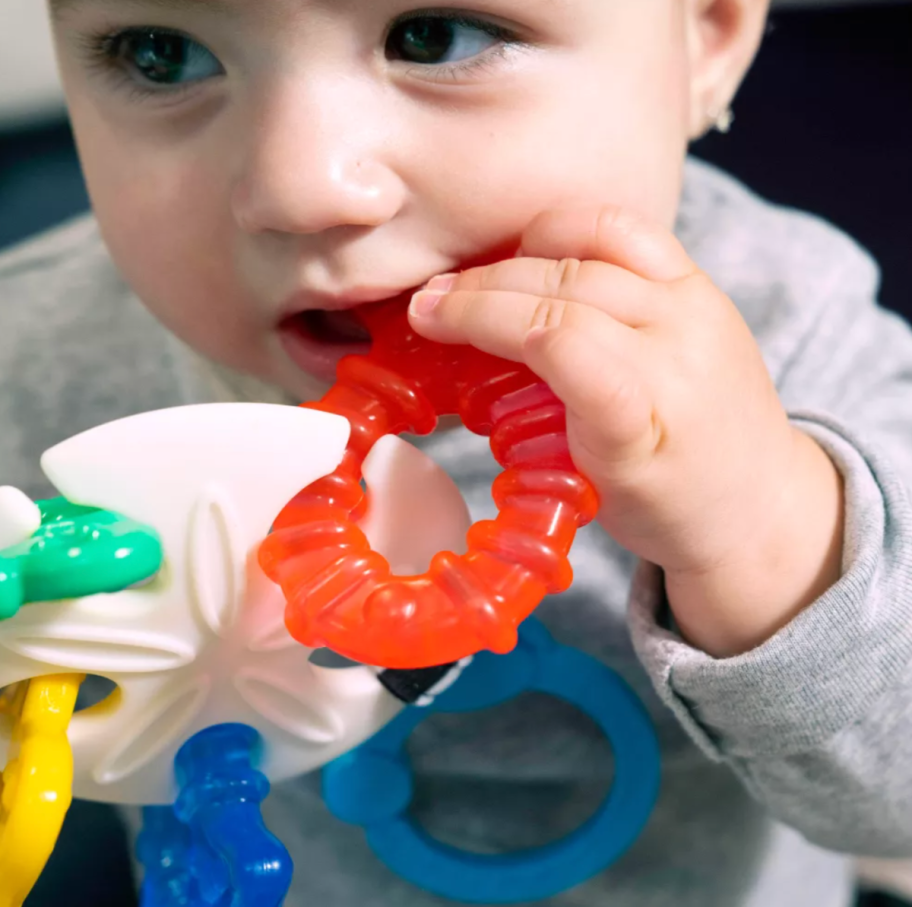 Baby Einstein Teething Toy, one of the affordable items that can help shoppers meet Target's free shipping minimum