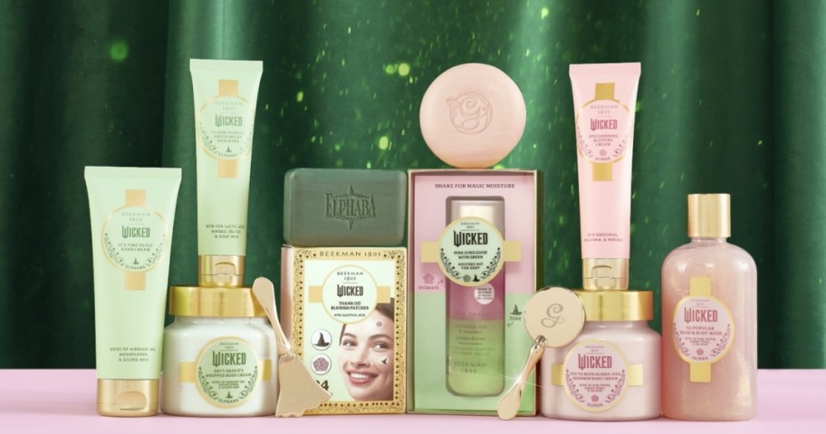 beekman 1802 wicked skincare line with multiple products