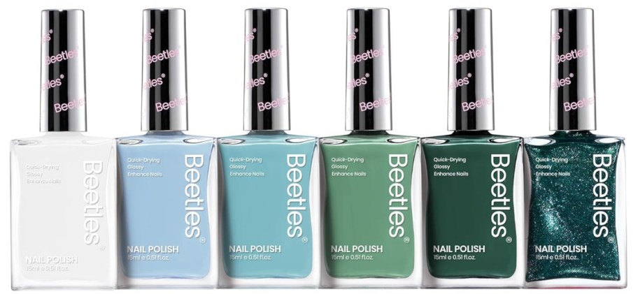 Beetles green nail polish set