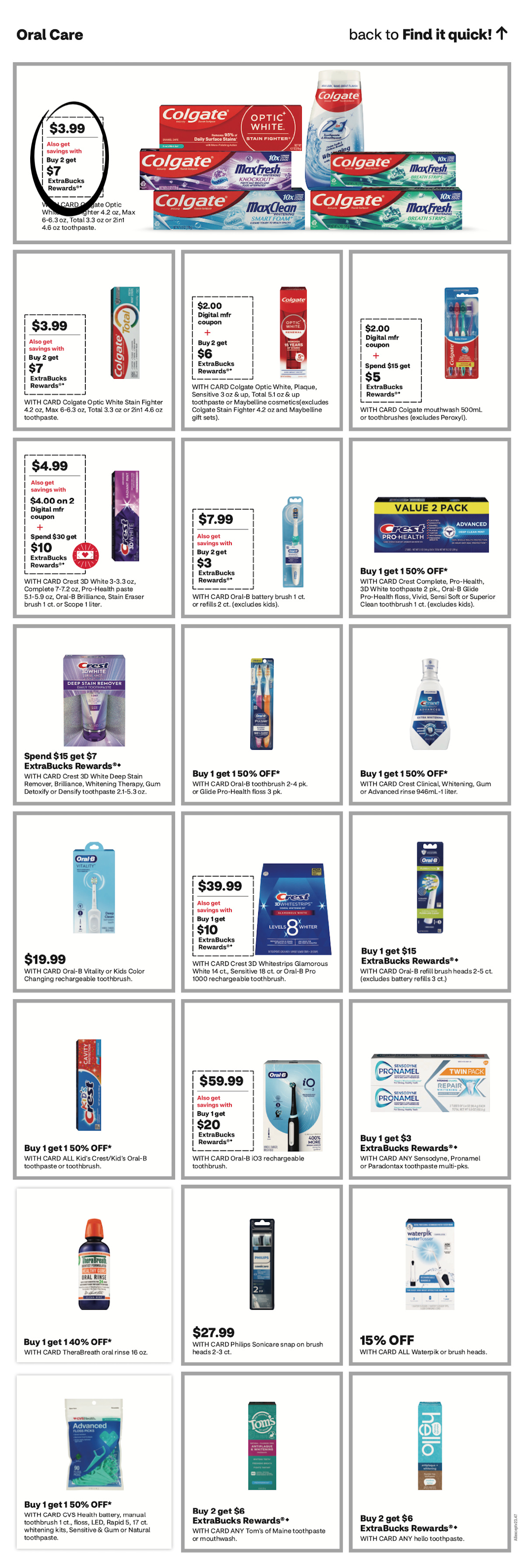 page from CVS ad