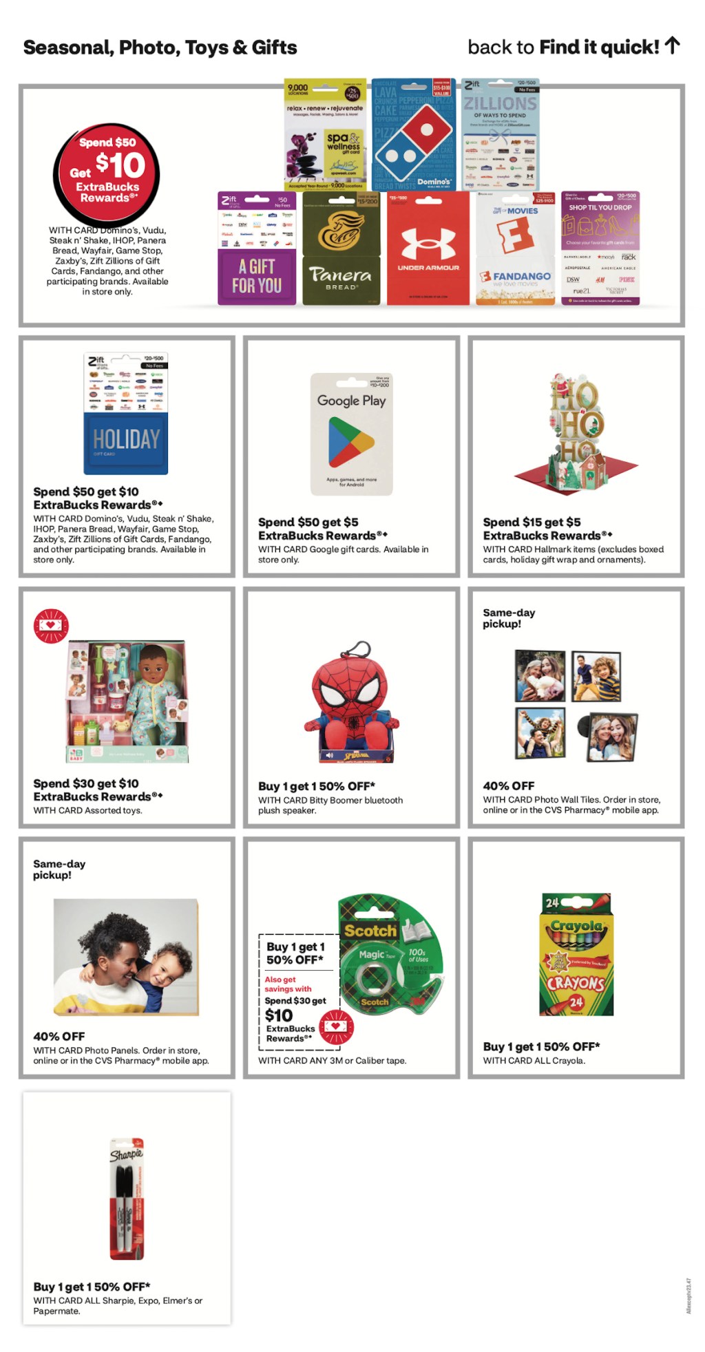 page from CVS ad