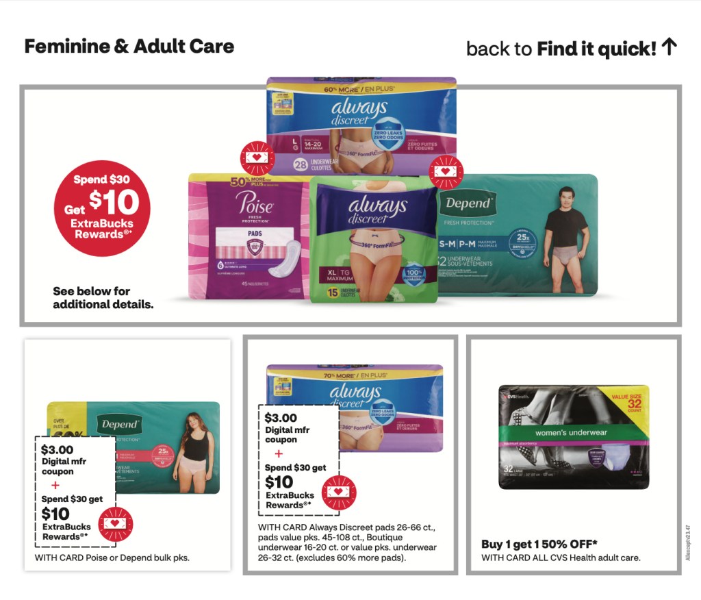 page from CVS ad